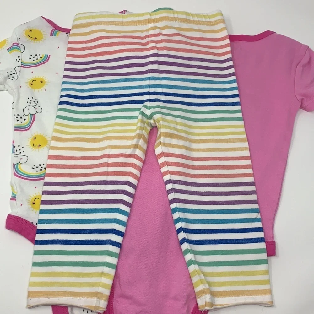 Organic Rainbow Baby Outfit Set18 Months | Honest Baby Lamaze Bodysuits Leggings